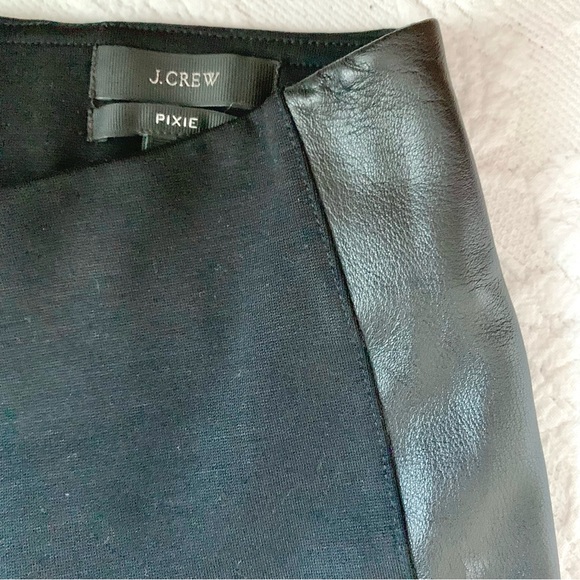 J Crew Leather Stripe Pixie Pant Black - Picture 8 of 15
